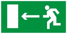 Знак-Плёнка (Е 04) Направление к эвакуационному выходу налево