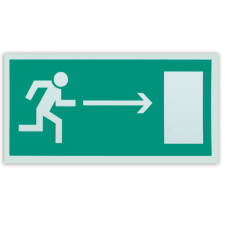Знак-Плёнка (Е 03) Направление к эвакуационному выходу направо