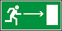 Знак-пленка "Направление к эвакуационному выходу направо" 150х300 (фотолюм)